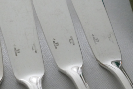 Christofle - Pompadour  - 12 silver plated Fish Knives