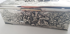 Silver Plated Sigar Box - Old-Dutch scene