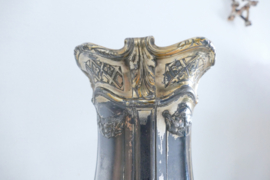 Orfevrerie Gallia - Large Baluster-shaped silver-plated and worn gilded Vase - France, c. 1900