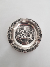 Silver plated ashtray with historical scene - Gero 90