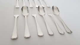 Christofle - Set of 6 Art Deco dinner forks and spoons - model America - Frankrijk, 1935-1983