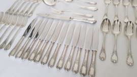 Christofle - Silver plated cutlery set for 12 persons, Marly pattern- 64-pieces