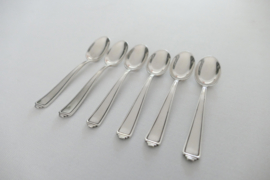 6 Silver Plated Coffee Spoons - Wellner Zilver - 489 "Freiherr vom Stein"