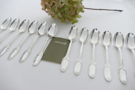 Christofle - Marie Antoinette - Set van 12 verzilverde Dessertlepels - Frankrijk, 1912-1935