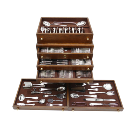 Silver Plated Art Deco Cutlery Canteen - Boulenger & Cie. - 196-piece/12-pax. - Paris, 1919-1938