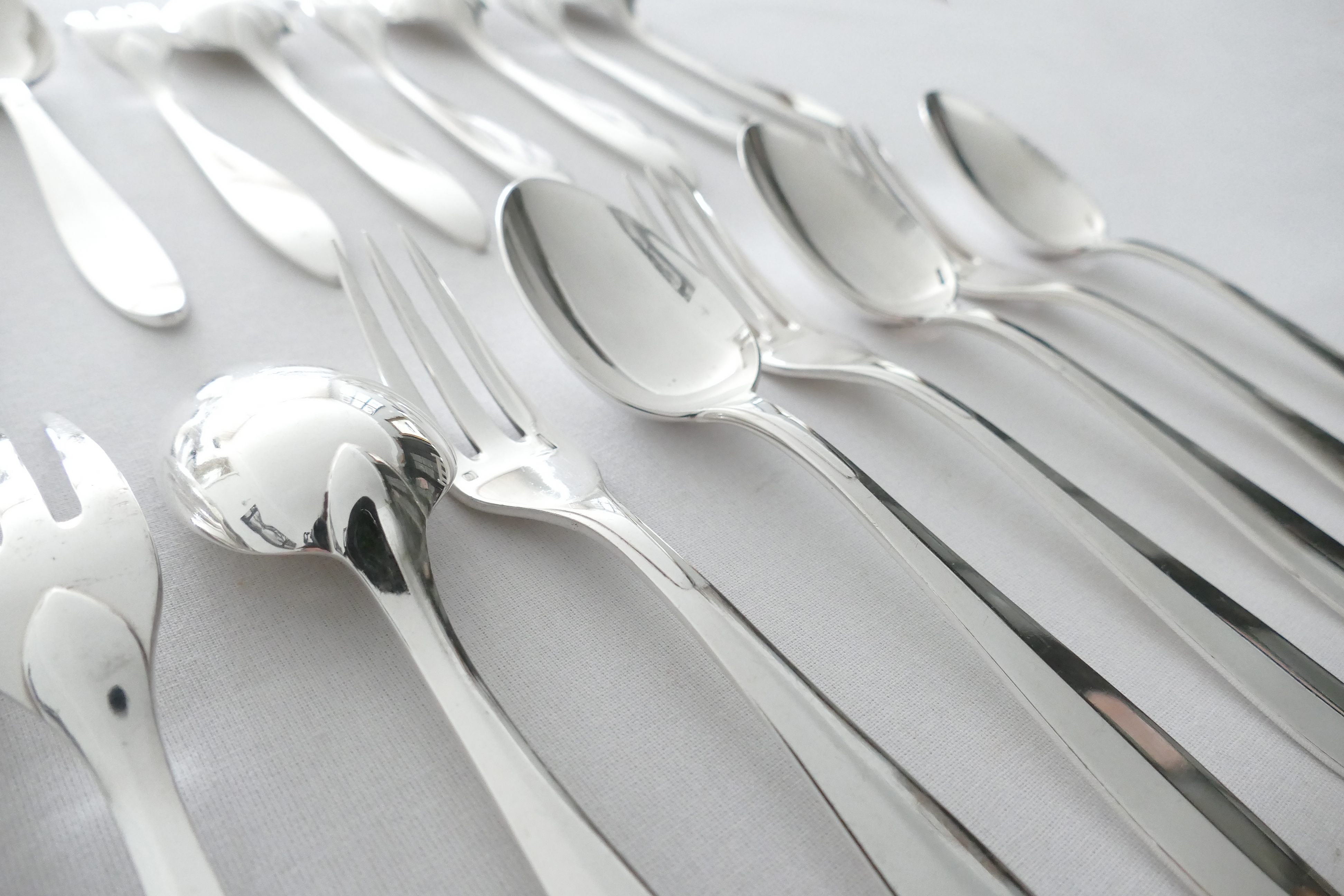 Christofle - Antique Silver Plated Dinner Cutlery Set - 24-piece/12-piece -  France, late 19th century