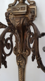 Mid-to-Late 19th Century cast Bronze Louis XVI-style 3-light wall Applique