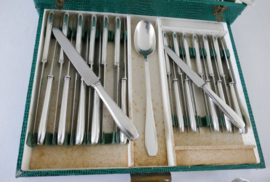 Silver Plated Art Deco Cutlery Canteen - 87-piece/12-pax. - Société Française d'Alliage de Métaux (S.F.A.M.) - France, 1926-1940