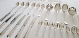 Silver plated cutlery in model Hollands Glad (Révérence) - 6-pax. / 58-pieces - Gero Zilvium 100, the Netherlands 1973-1985