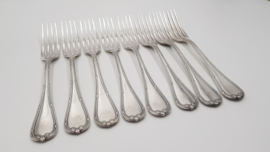 Christofle - Rubans - 8 dessert/breakfast forks