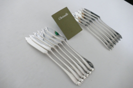 Christofle - Pompadour  - 12 silver plated Fish Knives