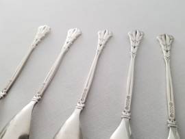 5 silver plated coffee spoons - rare pattern "641" - Gero, Georg Nilsson