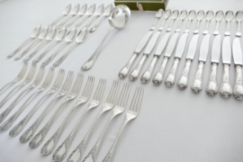 Christofle - Silver Plated Cutlery set - Marly collection - 45-piece/10-pax. - France, 1935-1983