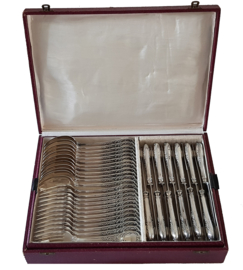 Silver Plated Cutlery Canteen - 84-piece/12-pax. - Louis XV/Rococo - Solingen, Germany c.1930's-1950's