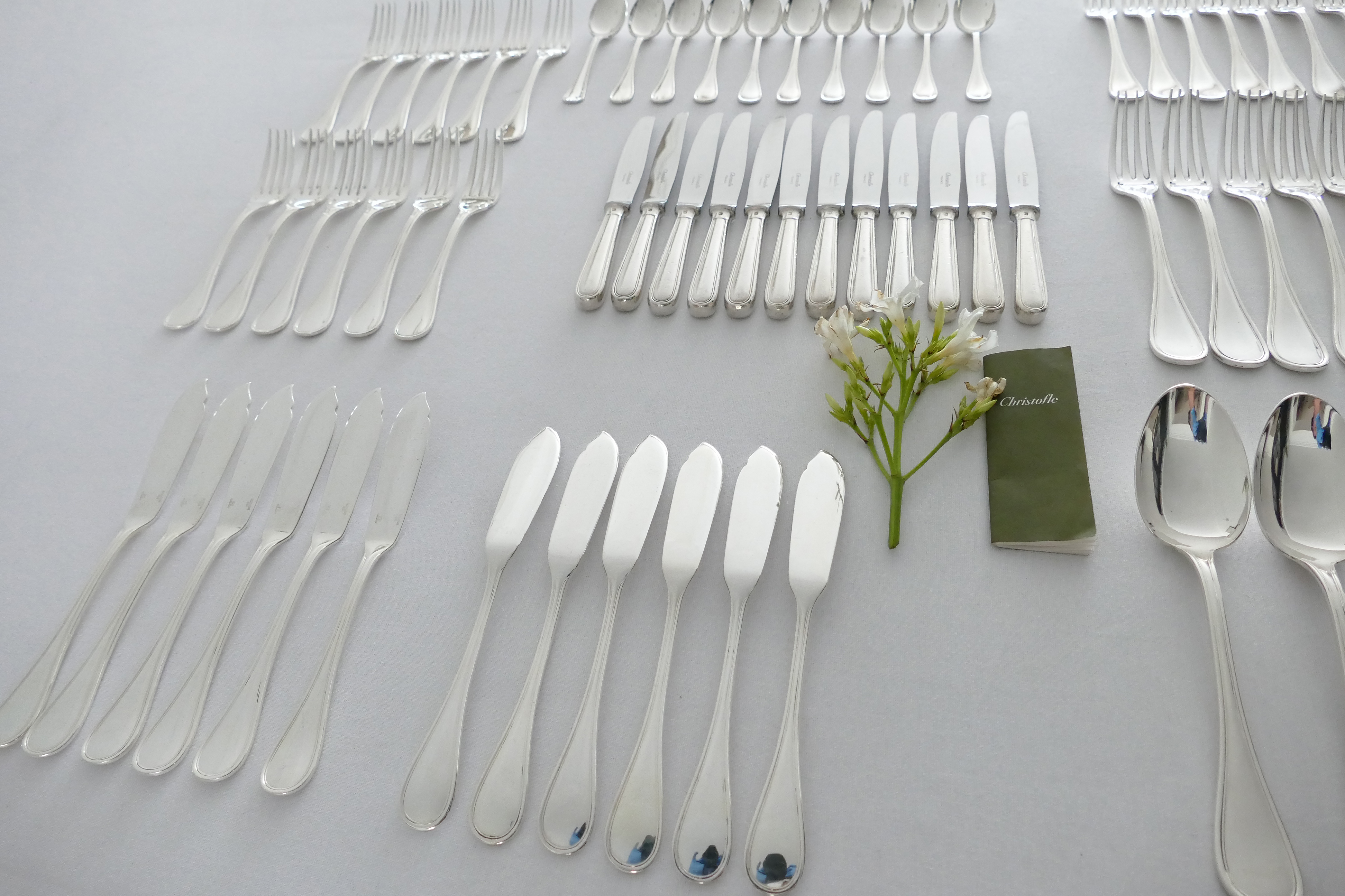 Christofle - Albi - Silver Plated Cutlery Set - 90-piece - France, 1970's