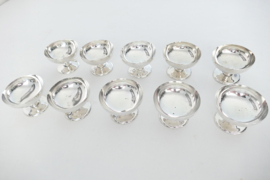 10 Silver Plated Ice Coupes - H.Beard, Montreux Switserland