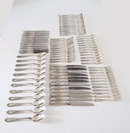 Silver Plated Cutlery Canteen - 84-piece/12-pax. - Louis XV/Rococo - Solingen, Germany c.1930's-1950's