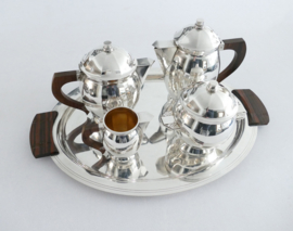 Silver Plated Art Deco Coffee- and Tea set - France - 1920-1940