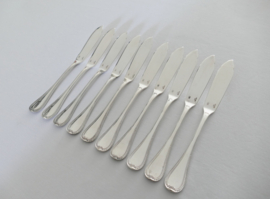 Christofle - Malmaison - 10 silver plated fish knives - new condition