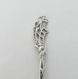 A German .800 silver openwork Rococo Hors d'ouvre spoon by C. Tewes, Dortmund - Germany, c. 1900