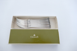 Christofle - Malmaison - 12 silver plated dessert forks - new condition