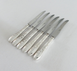 Silver-plated Art Nouveau Dessert knives - Saglier Frères c. 1900