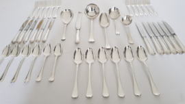 Silver plated cutlery in the Arabesque pattern- 6-pax/42-pieces - Gero Zilvium 100 - the Netherlands, late 1960's