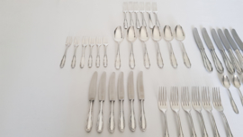 Silver plated Cutlery set in Art Nouveau style - 42-piece/6-pax. - Germany, c. 1950