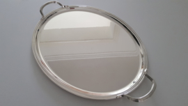 An XL Christofle silver-plated tray with handles - 63cm