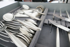 Verzilverde Bestekset - Keltum, van Kempen & Begeer - Model P17 Jeunesse - 43-delig/6-persoons -