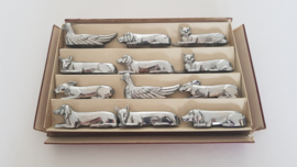 Set of 12 Art Deco kniferests - Animals - C. 1940's-1950's