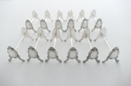 A set of 12 Silver Plated Louis XVI Knife rests - France, mid-20th century