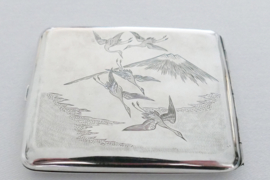 Chinese Export Silver cigarette case - Kai Tai, Beijing - 1880-1930