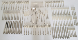 Gustav Ebel, Solingen - An extensive silver-plated cutlery set in Neoclassical style - 130-piece/12 pax. - Germany, mid-20th century