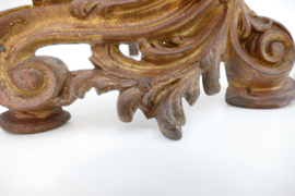 Een paar verguld bronzen vuurbokken - Rococo - 19e eeuw