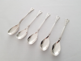 5 silver plated coffee spoons - rare pattern "641" - Gero, Georg Nilsson