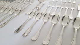 A Silver Plated Art Deco Cutlery set - 50-pieces/12-pax. - Le Couvert Francais - France 1955