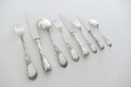 Silver Plated Cutlery Canteen - 84-piece/12-pax. - Louis XV/Rococo-style - Belgium, 1950's