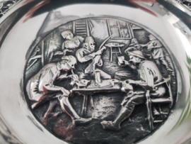 Silver plated ashtray with historical scene - Gero 90