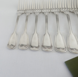 Set of 12 antique Christofle Starter/luncheon forks- Chinon - France, 1897
