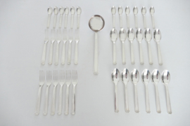 Silver Plated Art Deco Cutlery Canteen  - 37 pieces/12 pax.- France, c. 1930