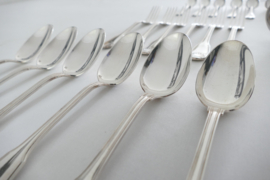 Argental, S.A. - Silver-Plated Canteen of Dinner cutlery - Coquille - 37-piece/12-pax. - France, first half 20th century