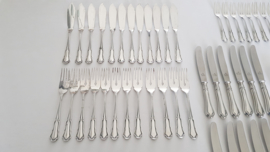 Wilkens Martin - Silver Plated cutlery in Baroque/Louis XIV-style - 127-piece/12-pax. - series "Dresdner Barock" - Germany, c. 1950's