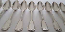 Antique set of 12 Christofle dinner Spoons - Chinon collection - France, 1863