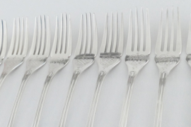 Set of 12 antique Christofle Fish forks - Chinon collection - France, 1860-1914