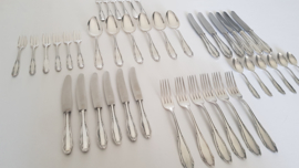 Silver plated Cutlery set in Art Nouveau style - 42-piece/6-pax. - Germany, c. 1950