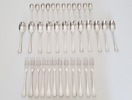 Christofle - Silver plated Art Deco Diner Cutlery - Boreal collection - 36-piece/12-pax.  - France, c. 1935-1983