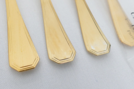 Christofle - America - Set of 9 Gold-plated Dessert forks