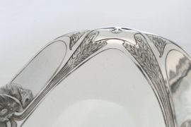 Orfevrerie Gallia - Silver Plated Art Nouveau Bread Basket "Epi de Blé" (Ear of Wheat)