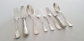 Christofle - Antique silver plated set of Cutlery - Chinon collection -  55-piece/6-pax. - France, 1860-1898